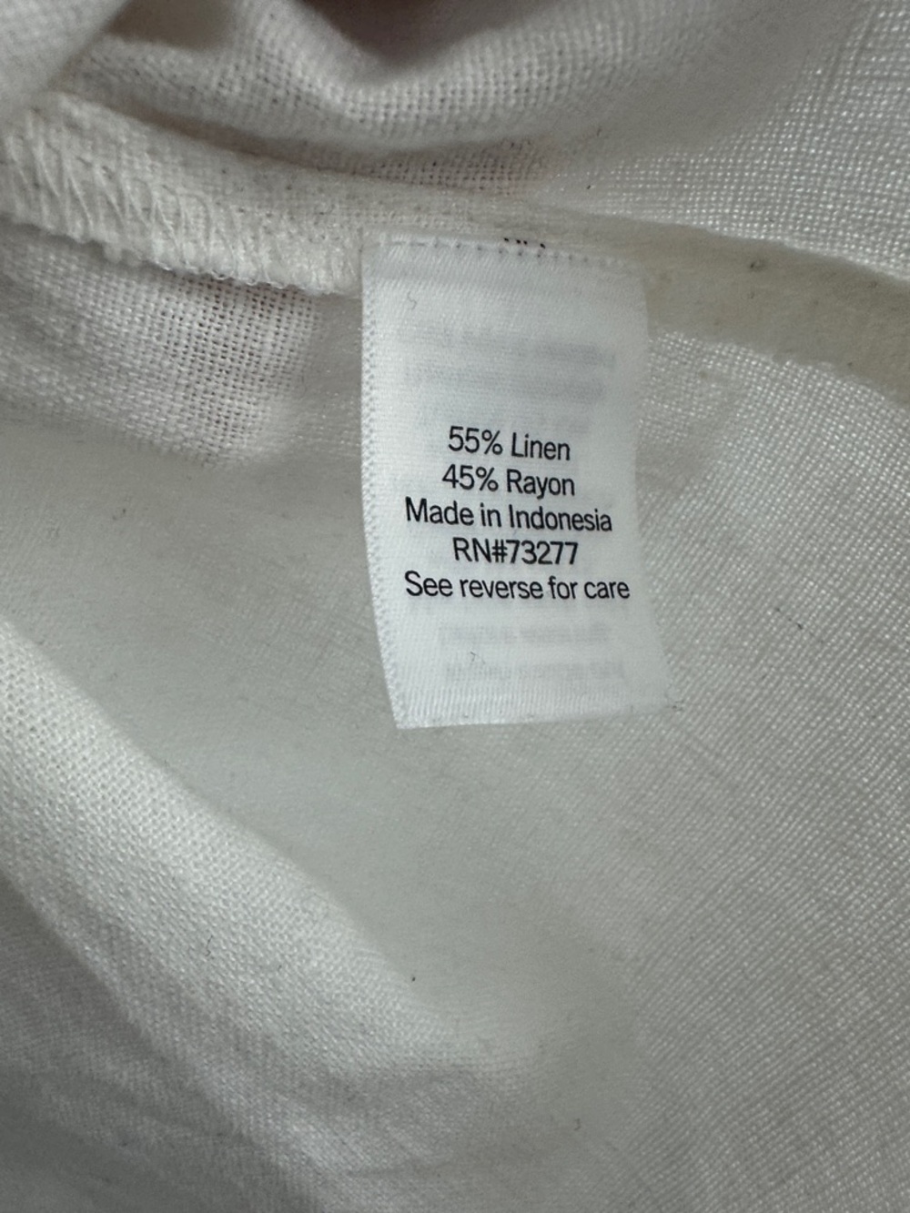 LC Lauren Conrad Cream Linen Blend Puff Sleeve Blouse XL V-Neck Cottagecore Top - Picture 5 of 7